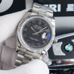 Replica Rolex Datejust Stainless Steel Case With Fluted Bezel 36mm Grey Dial